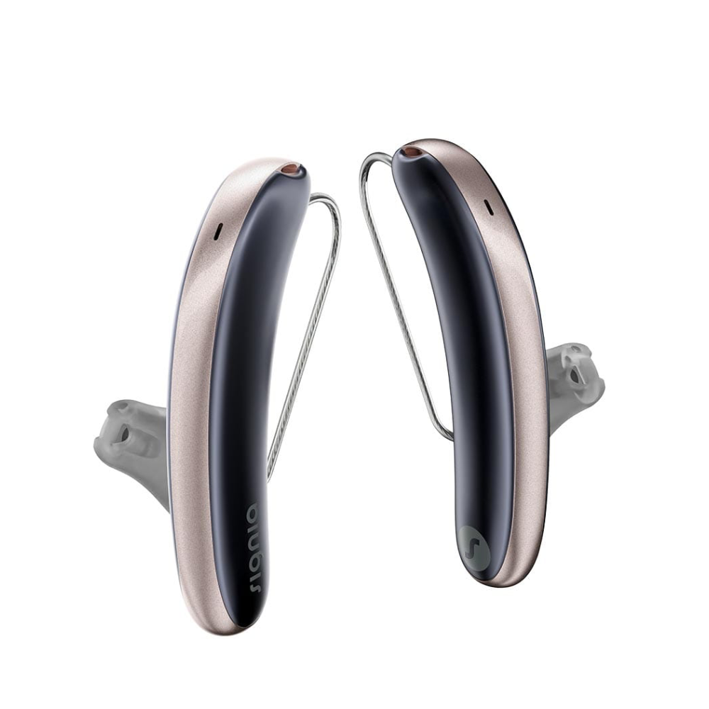 Styletto 3AX Kosmisches Blau Gold Aide auditive