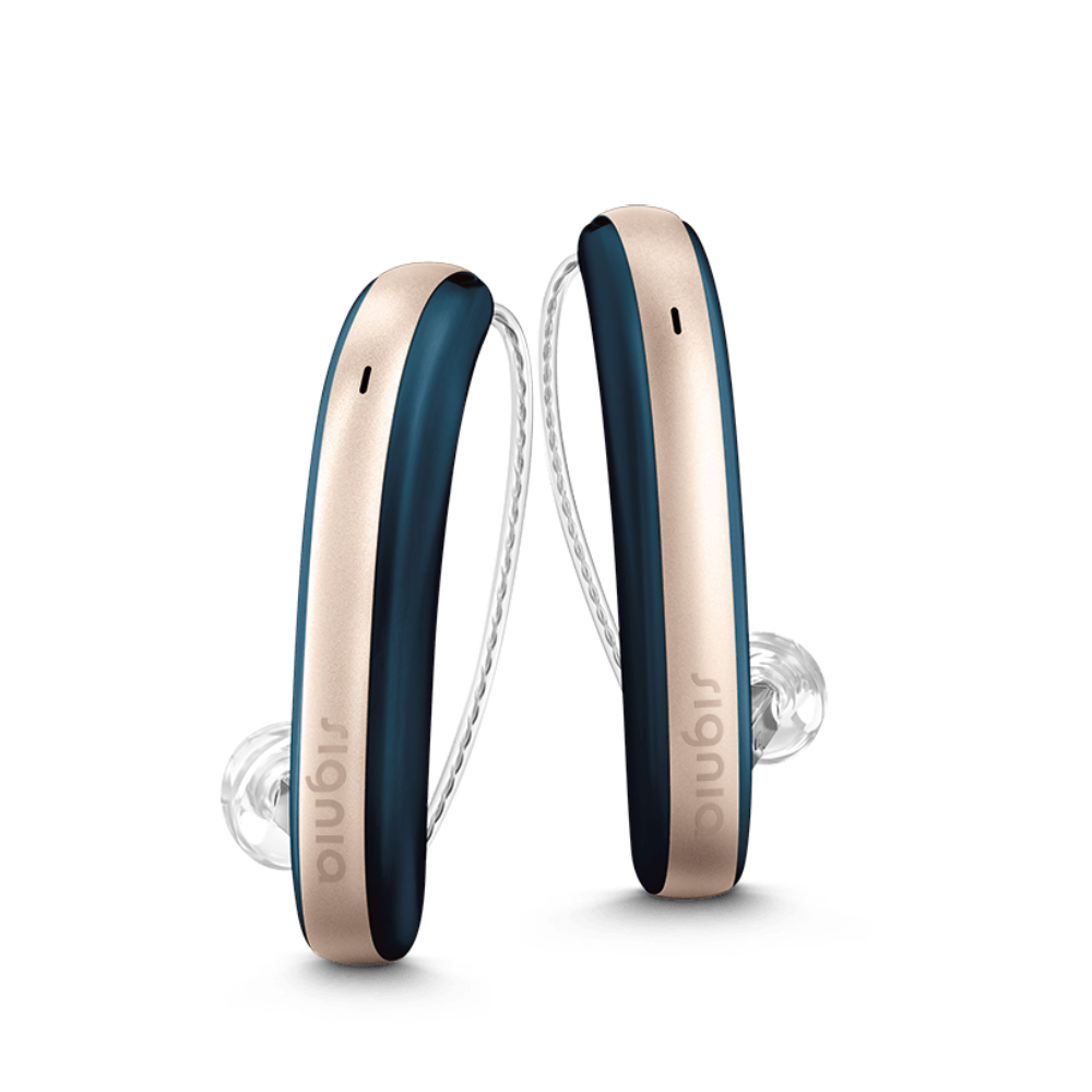 Styletto 7X Kosmisches Blau Gold Aide auditive