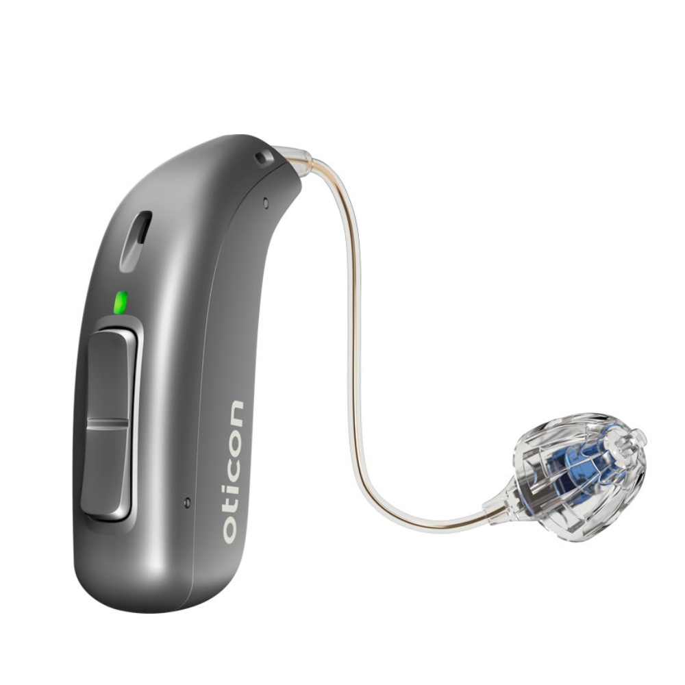 REAL 3 miniRITE R Stahlgrau Aide auditive