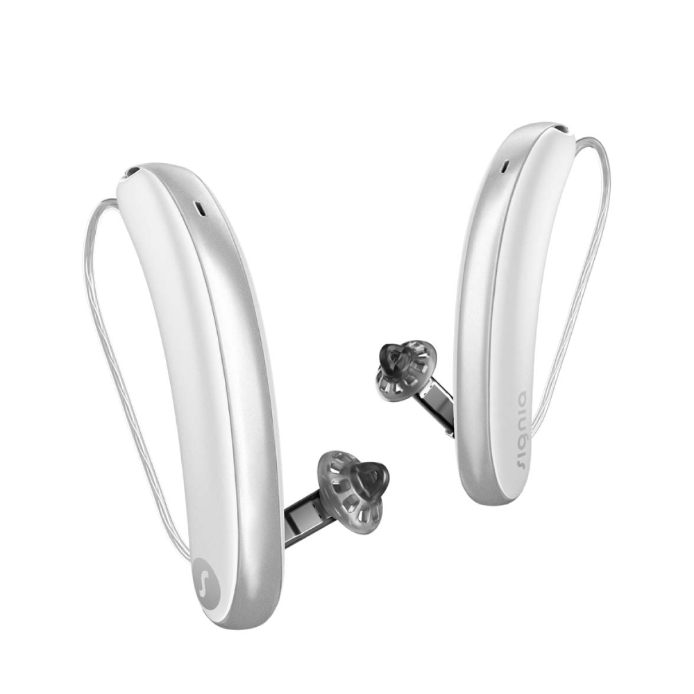 Styletto 7IX Slim RIC R Schneewittchen Silber Aide auditive